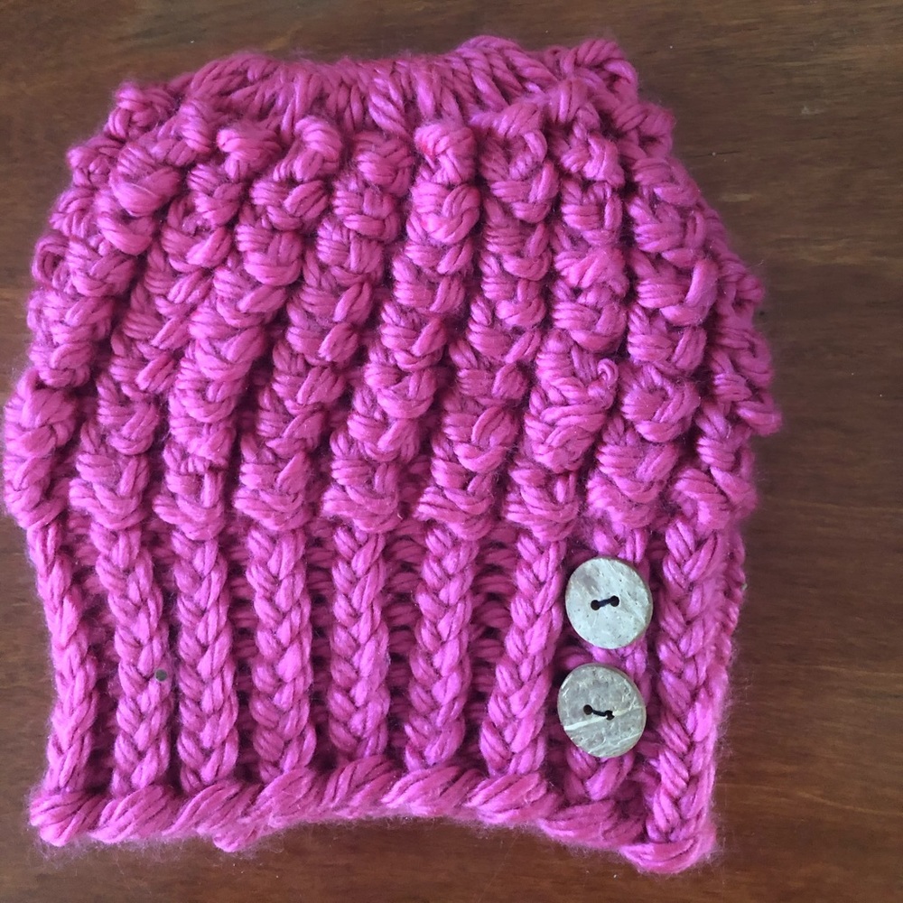 Messy bun hat